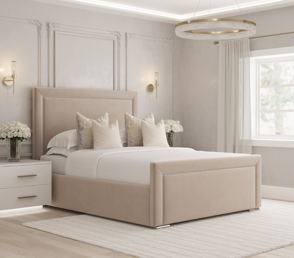 Vienna Upholstered Bedframe-Mr Slumber
