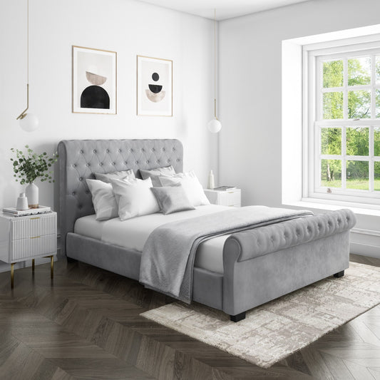 Hatton Upholstered Bedframe-Mr Slumber